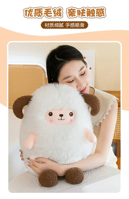 Sheep Doll Plush Toy Cute Sheep Soft Stuffed Animal Sleeping Pillow Cushion Christmas Gifts for Kids and Girls