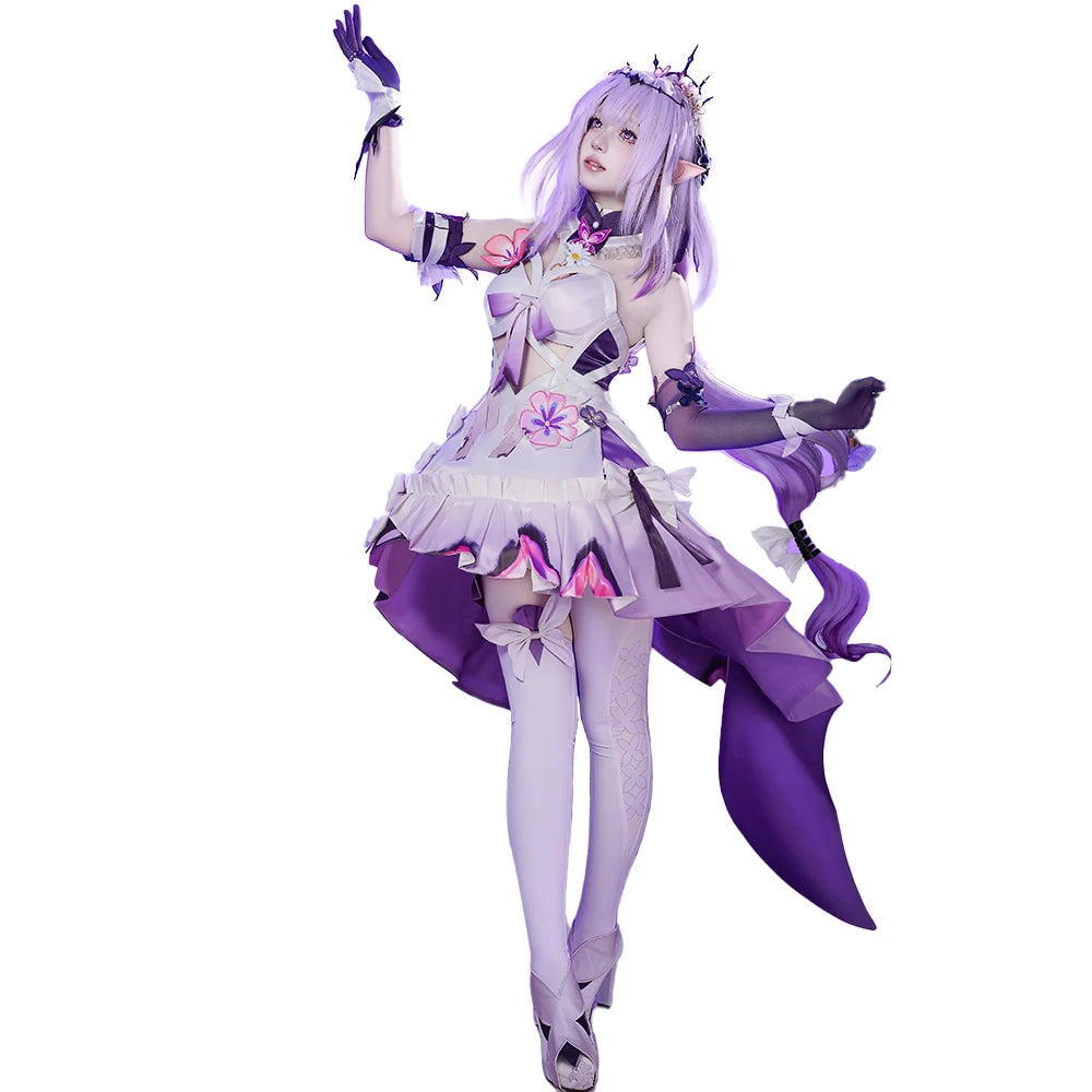 Castorice Cosplay Costume Game Honkai:Star Rail DokiDoki-R Women Castorice Purple Dress Cosplay HSR