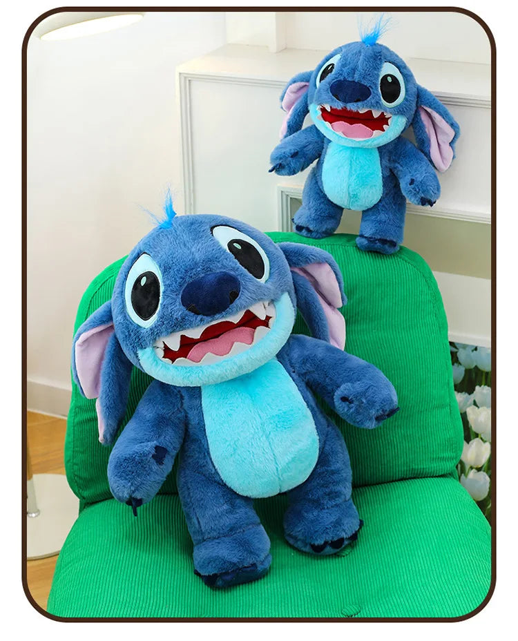 Disney Lilo & Stitch Plush Toys Kawaii Anime Plushie Dolls Open Mouth Stitch Soft Pillows Stuffed 30-60cm Gifts for Childrens