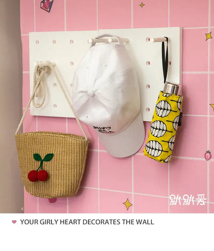 Home Decor Wall Shelves Decoration Hole Board Wall Storage Rack Storage Shelf Kitchen Bedroom Hanging Wall Shelves Wall Decor