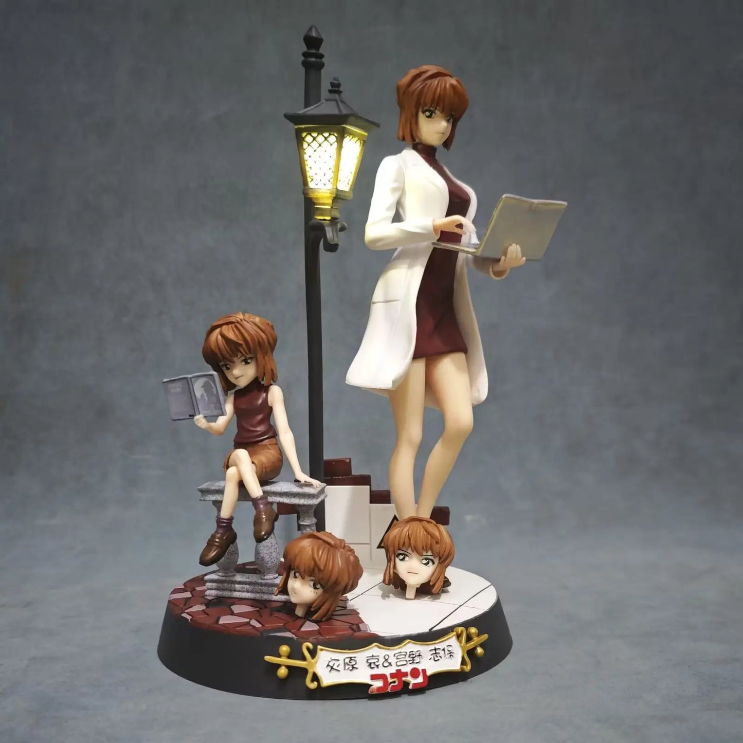 Detective Conan Ai Haibara Two Forms PVC Figure Desktop Ornament for Anime Fans - 12-26cm