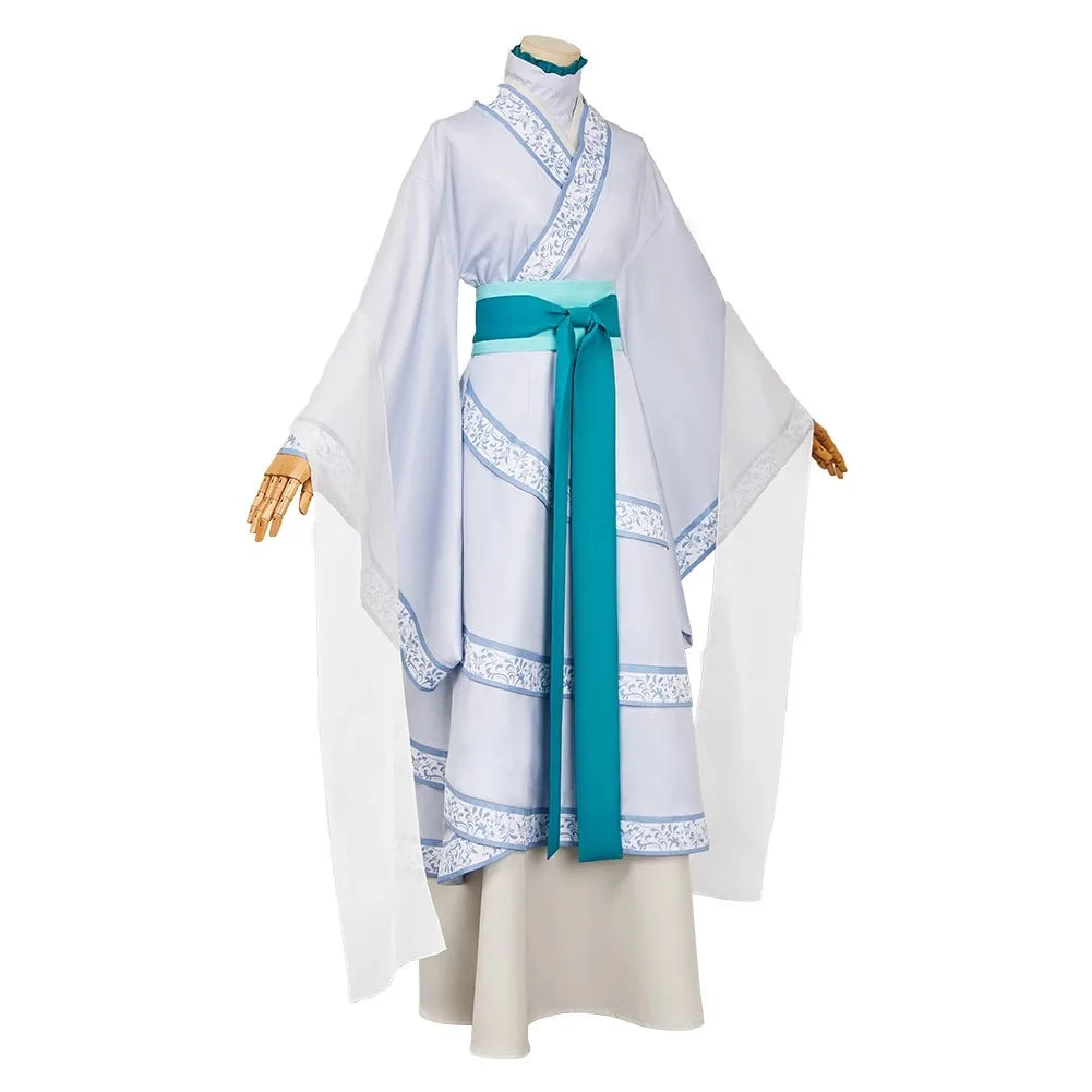 Anime The Apothecary Diaries Jinshi Cosplay Costume White Dress Headwear Earrings Kusuriya No Hitorigoto Maomao Halloween Women