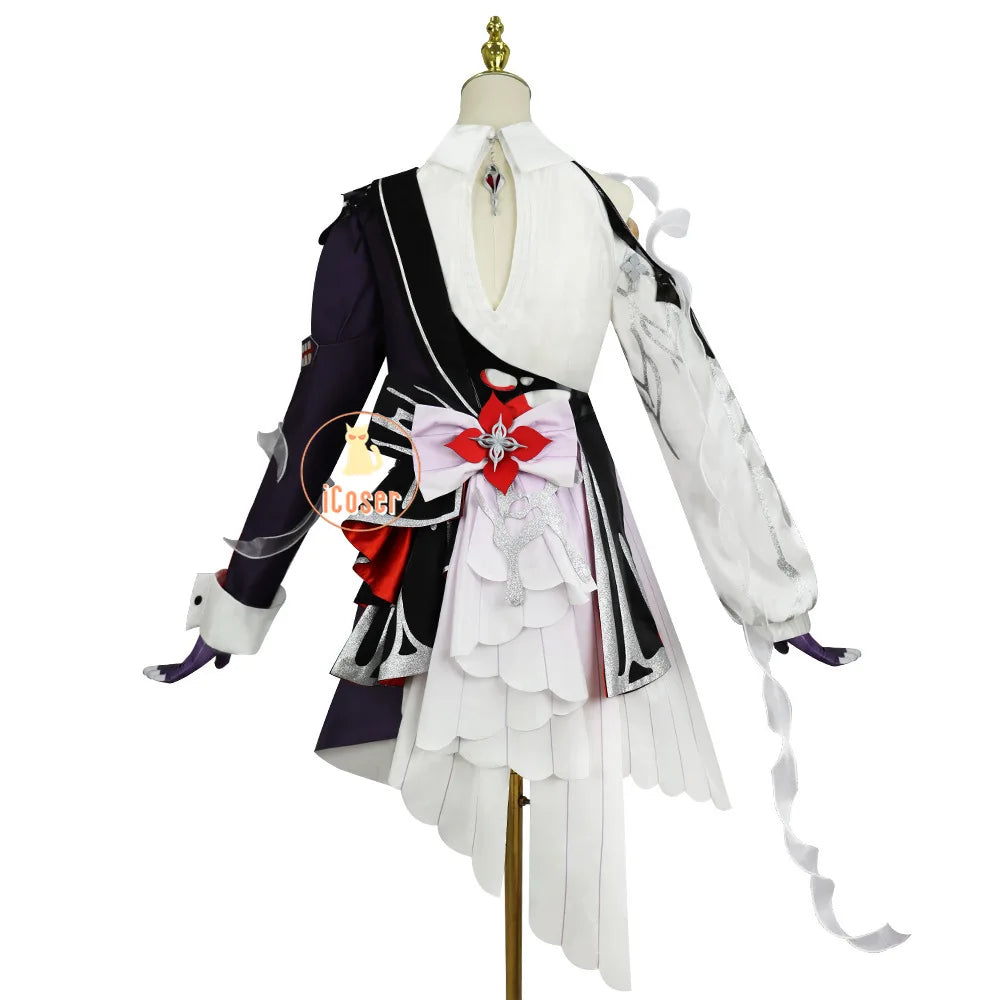 Honkai Star Rail Evernight March 7th Cosplay Costume Dress Earrings Mysterious Foreign Guest Halloween Party for Women Carnival