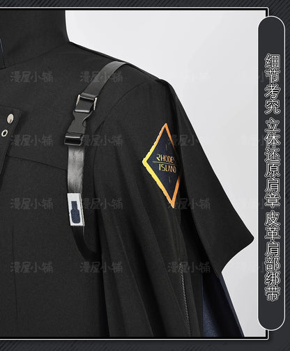 Arknights Aefanyl Logos Cosplay Costume Wig Uniform Earrings Ears Rhodes Island Elite Operator Halloween Party Women Men iCoser