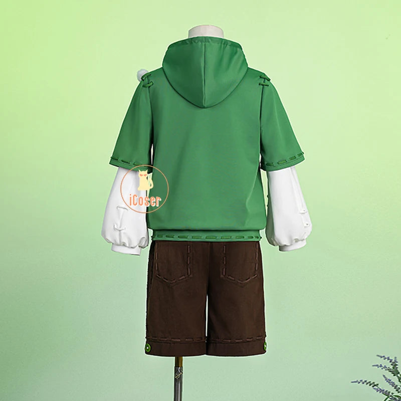 Identity V Fire Investigator LEONARD Cosplay Costume Wig Green Uniform Hat Florian Brand Halloween Party for Women Men Carnival