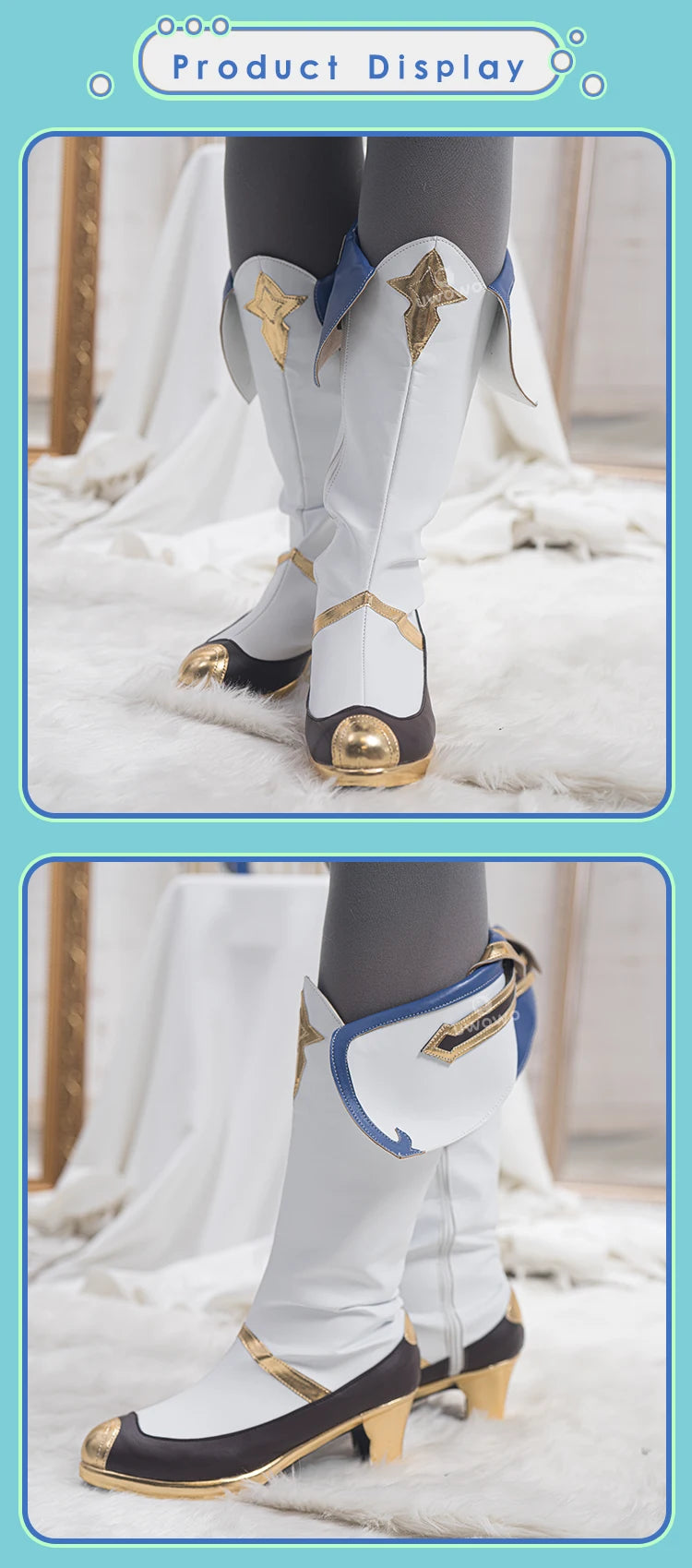 UWOWO Genshin Impact Shoes Sucrose Shoes Anemo Mondstadt Female Cosplay Shoes