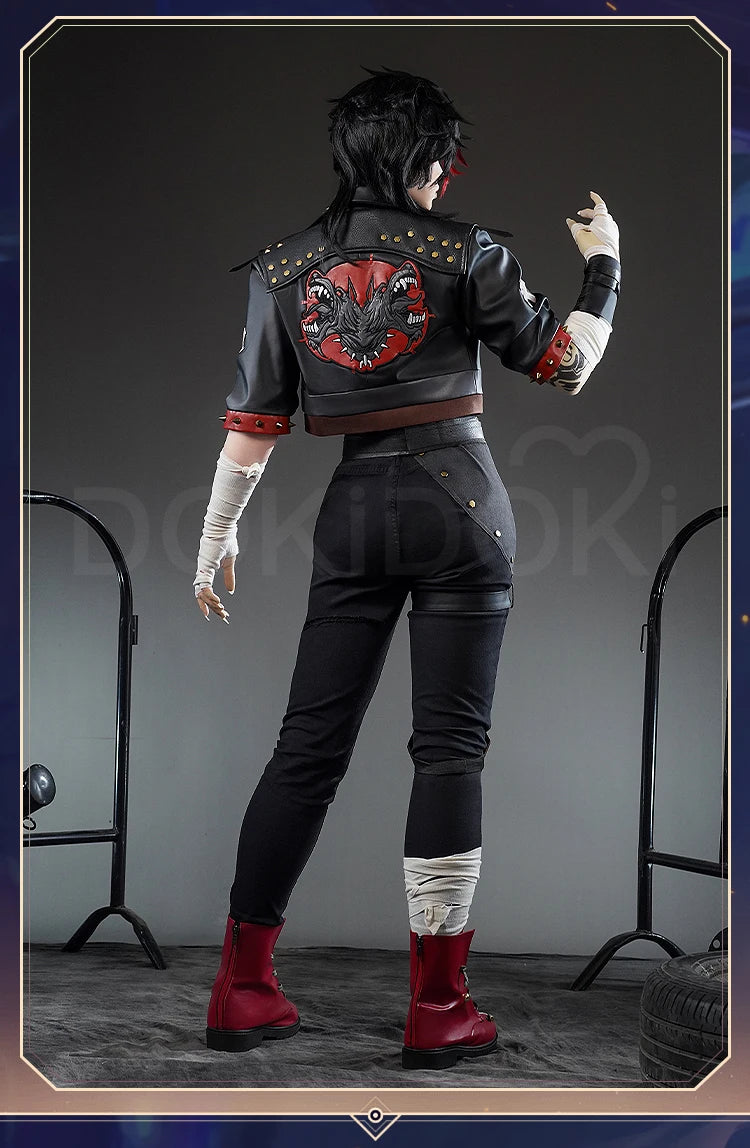 IN STOCK Vii Cosplay Costume Game Cosplay【S-3XL】DokiDoki-SR Women Suit Costume Cosplay Coat Black Suit Vii Tattoo Plus Size