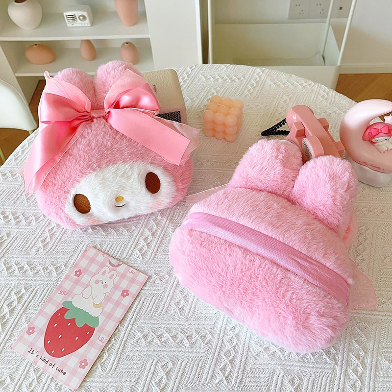Sanrio Cartoon My Melody Headrest Back Cushion Cartoon Anime Seat Belt Cover Japanese Style Car Accessory Throw Pillow Sofa Bed