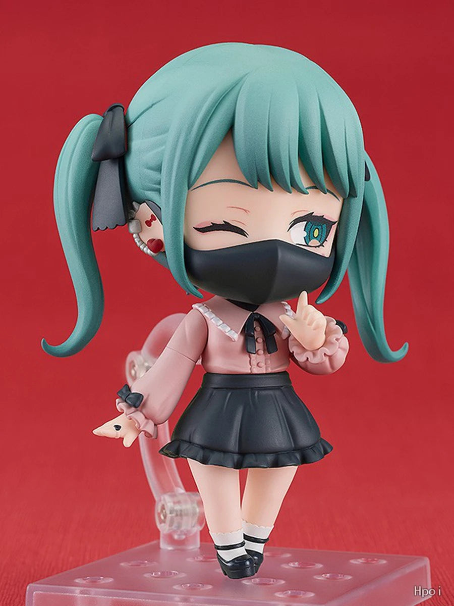 10cm #2239 Hatsune Miku Anime Figure Kawaii The Vampire Hatsune Miku Action Figure Room Decorations PVC Collection Model Toys