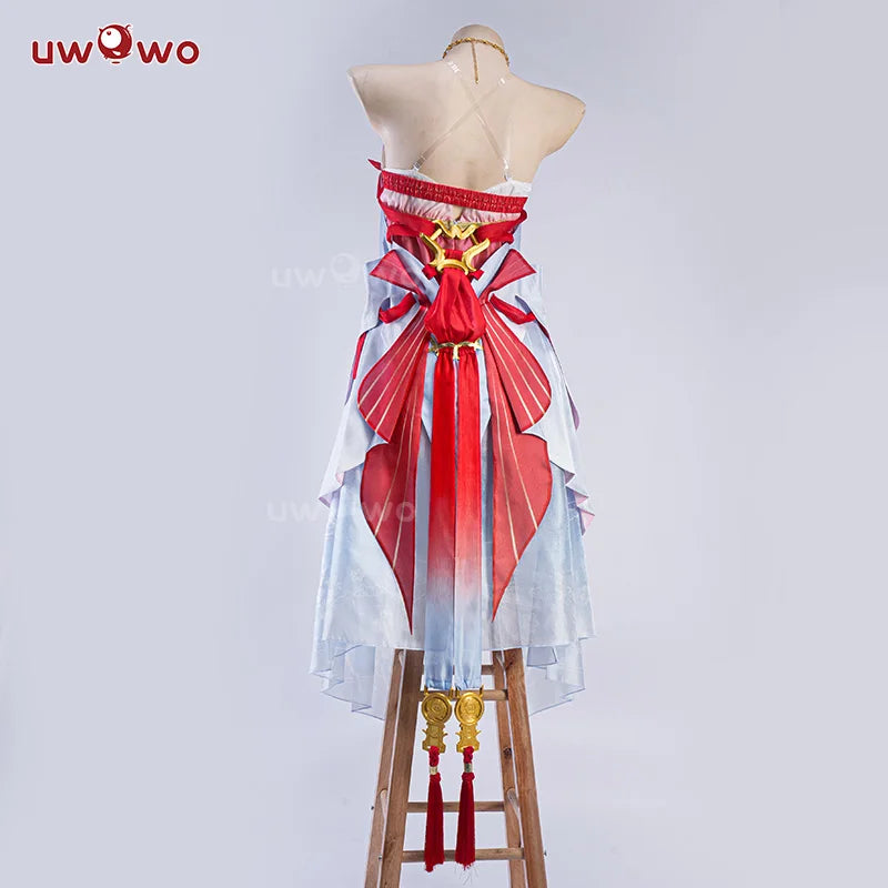 LAST BATCH UWOWO Jinhsi Cosplay Game Wuthering Waves Jinhsi Peach Blossom Cosplay Costume Dress Halloween Costume