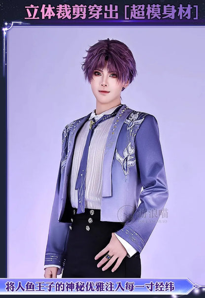 Love and Deepspace Rafayel Boundless Seas Cosplay Costume Wig Birthday Suit Uniform Ring Halloween Party for Women Men iCoser