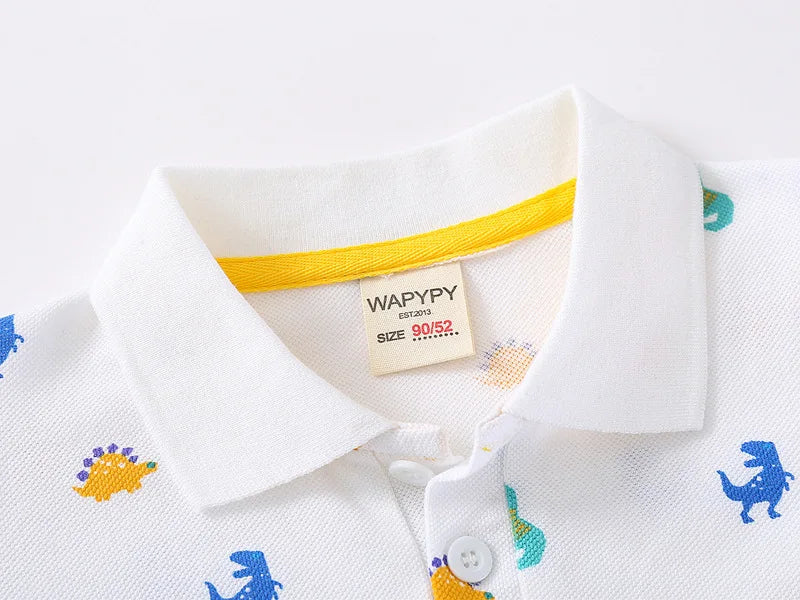 100% Cotton Basic White Polo T Shirt for Boys Girls 0 to 1 2 3 4 5 6 7 Years Summer Clothes Boy's Shirt Polos for Children Tops