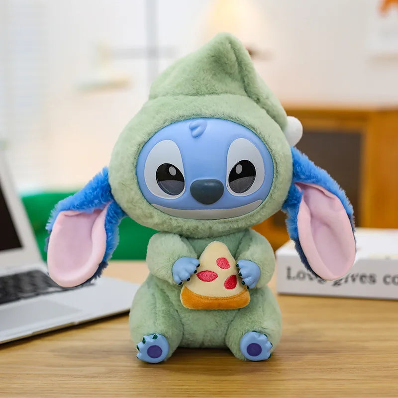 25cm Disney Lilo and Stitch Plush Toy Cartoon Anime Stuffed Kawaii Stich Key Chain Pendant Doll Plushie Kids Birthday Xmas Gifts