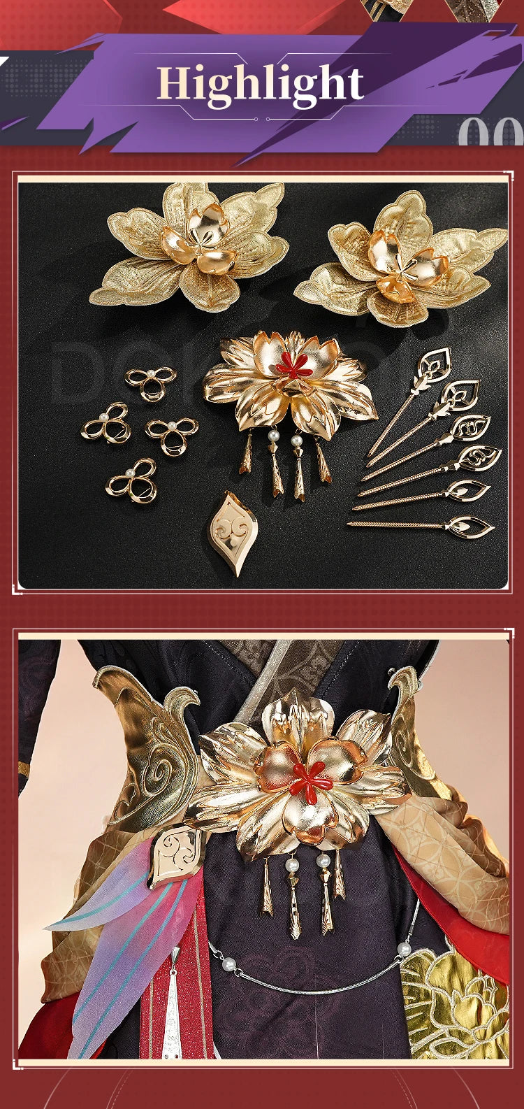 IN STOCK Fugue Cosplay Costume Game Honkai:Star Rail DokiDoki-SR Honkai Women Costume Tingyun Fugue Cosplay Ears Tail Christmas