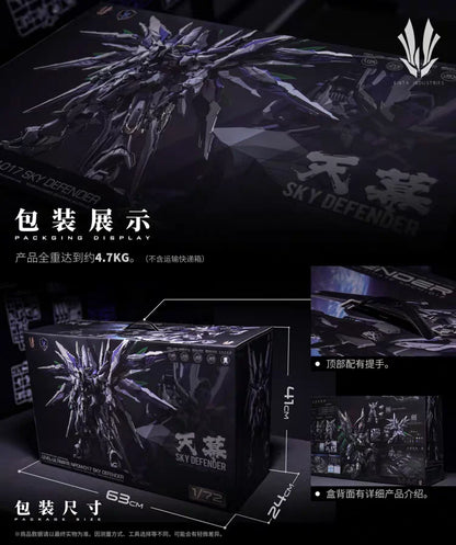 1/72 Sky Defender Alloy Skeleton Action Figure High Detail Detachable Parts POM Assmbly Model Trendy Toy Desktop Decore Boy Gift