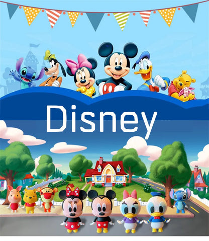 Anime Disney Keychain Cartoon The Lion King Mickey Mouse Minnie Lilo & Stitch Keyring Car Key Chain Pendant Kids Toys Gift