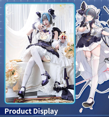IN STOCK UWOWO Cheshire Cosplay Game Azurr Lanee Cheshire Default Cosplay Costume New outfit Halloween Costume