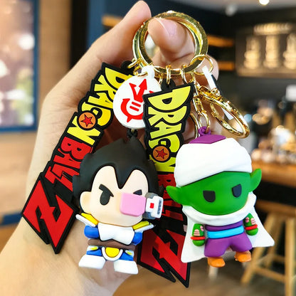 Anime Kawaii Dragon Ball Keychain Z Super Saiyan Son Goku Bulma Broly Piccolo Majin Buu Series Car Pendant Keyring Kid Toys Gift