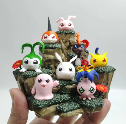 Cute Anime Digimon Adventure Figure Pyocomon Gabumon Koromon Mochimon Tokomon Plotmon Action Figures Pvc Model Toy Gift