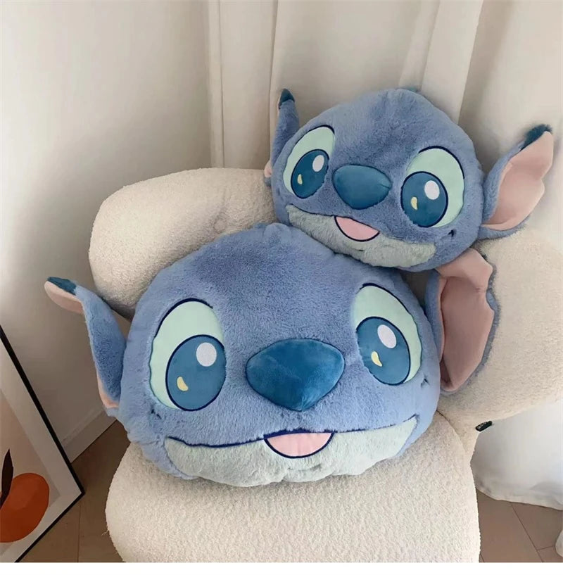 Comfortable Stitch Back Cushion Cuddly Throw Pillow Stuffed Anime Cushion Headrest Car Home Decor Sofa Bed Birthday Gifts