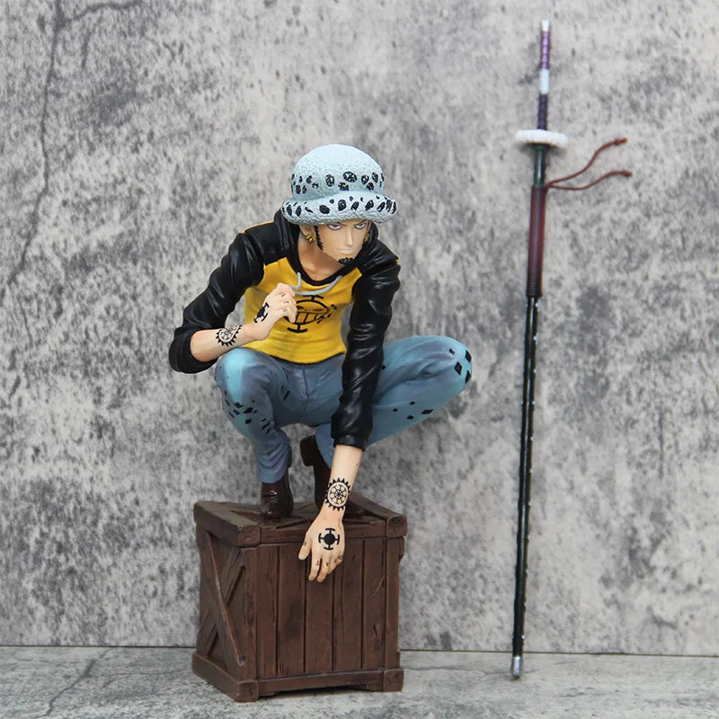 21cm One Piece Figures Trafalgar D. Water Law Action Figures Anime Pvc Model Statue Ornamen Collection Decoration Toys Gifts