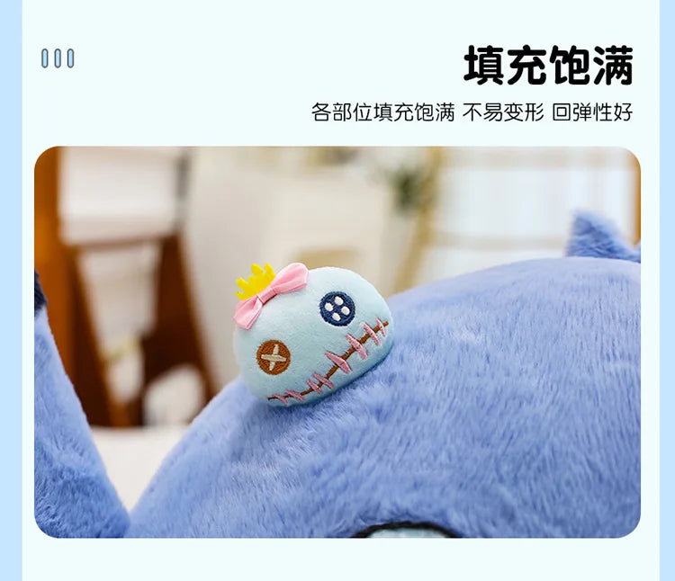 40x80cm Big Size Stitch Disney Anime Plush Stuffed Doll Cartoon Room Decoration Plush Pillow Children's Holiday Gift