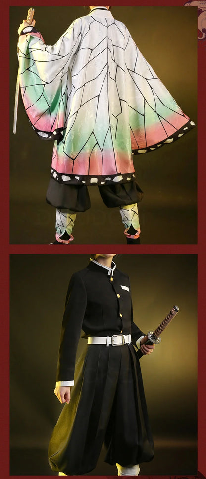 Shinobu Cosplay Costume Anime DokiDoki-SR Women Uniform Shinobu Cosplay Haori Women Halloween Costume