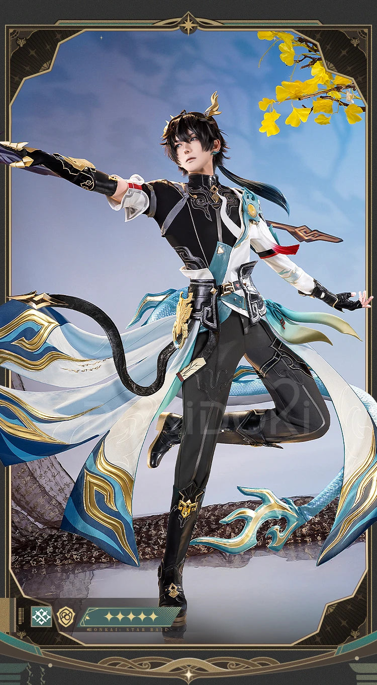 Dan Heng IL Permansor Terrae Cosplay Costume Game Honkai: Star Rail【S-2XL】DokiDoki-SR Danheng Tail Halloween Cosplay Plus Size
