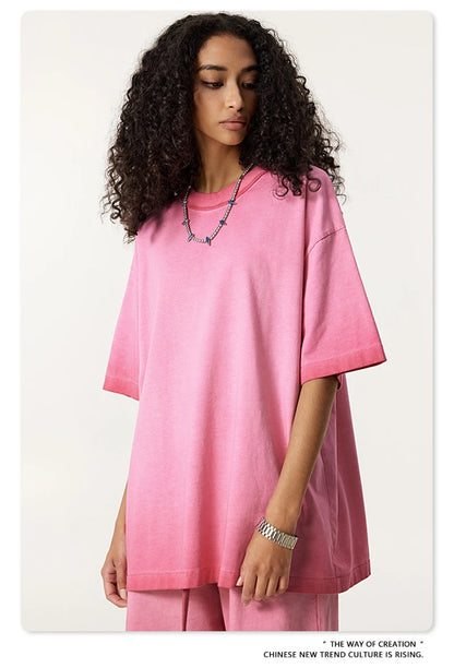 ZODF 2025 Summer Washed 275gsm Solid Cotton T-shirt For Men Unisex Oversized Short Sleeve T Shits Brand Tops HY0981