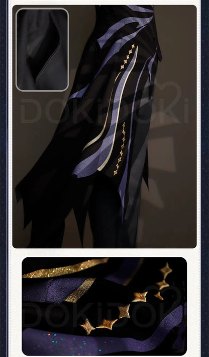 Flame Reaver Cosplay Costume Game Honkai: Star Rail【S-2XL】DokiDoki-R HSR Men Black Ember Raider Cosplay Halloween
