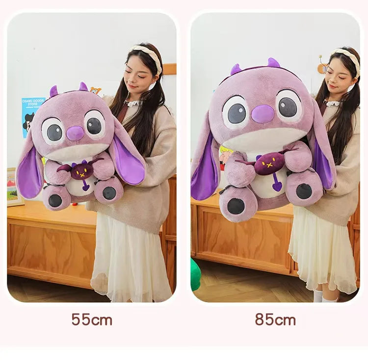30CM-80CM Lilo & Stitch New Disney Plush Toy Cartoon Scrump Stuffed Doll Soft Anime Pillow Souvenir Kawaii Birthday Gift