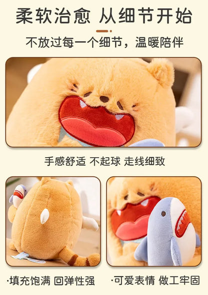 Cute Little Cat and Little Rabbit Pillow Doll Funny Cloth Doll Girl Sleeping Doll Gift Plush Toy Plush Pillow Children's Gift