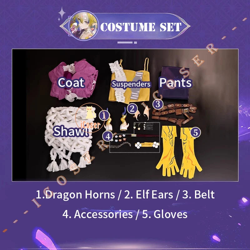 iCoser Arknights Shu Spring Feast Cosplay Costume Wig Uniform Headwear Tail Tianshi Rhodes Island Halloween Party for Women Girl