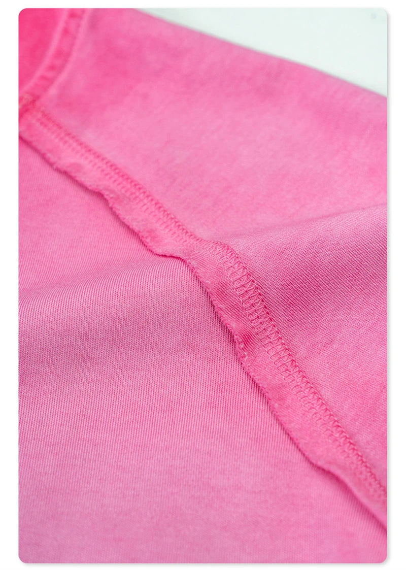 ZODF 2024 Summer Hotweet Washed T Shirt For Women Girls Gradient Raglan Sleeve Comfortable Short Tees Brand Tees HY0826