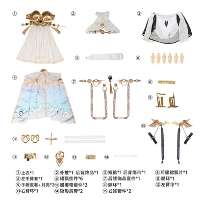 Wuthering Waves Iuno Cosplay Costume Wig Dress Headwear Shorts Rinascita Carnival Halloween Party for Women Girls Props iCoser