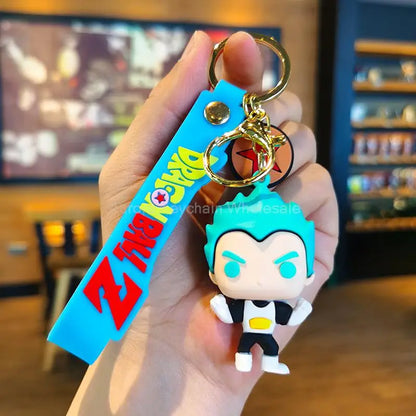 Kawaii Anime Dragon Ball Keychain Z Super Saiyan Son Goku Bulma Broly Piccolo Majin Buu Series Car Pendant Keyring Toys Gifts
