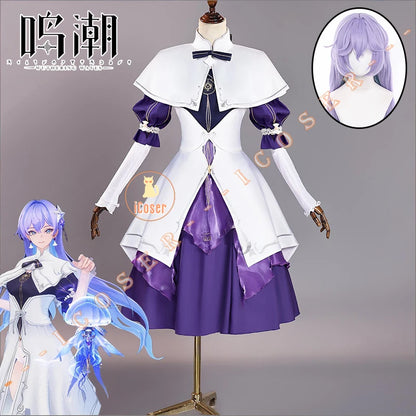 Wuthering Waves Cantarella Cosplay Costume Wig Dress Child Outfit Earrings Headwear Fisalia Family Halloween Party Women Girls