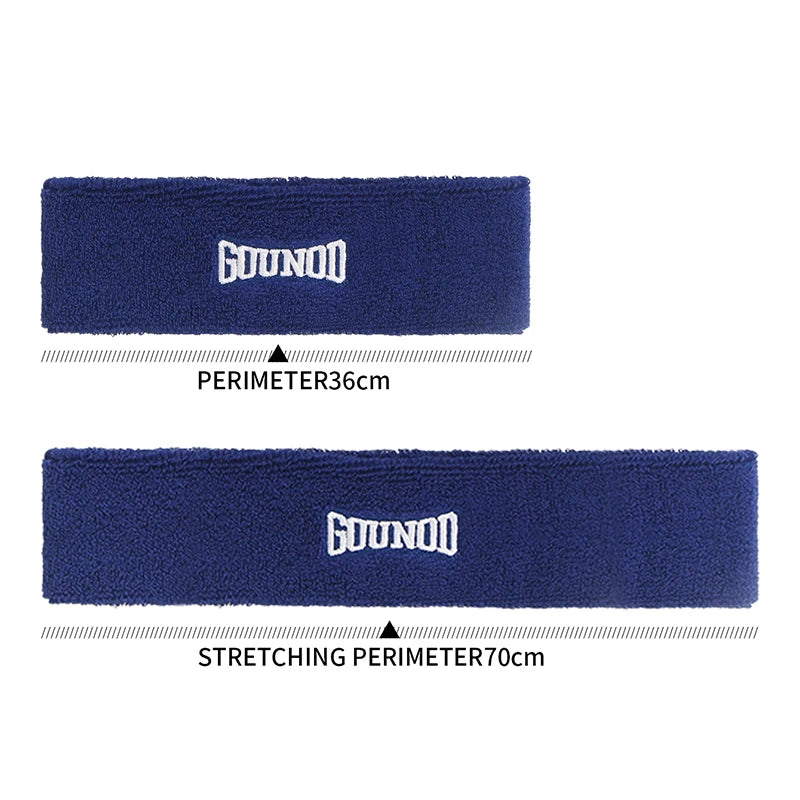 Sports Fitness Cotton Knitted Headband Sweat-Absorbent Breathable Towel for Tennis Badminton Basketball Cycling Running