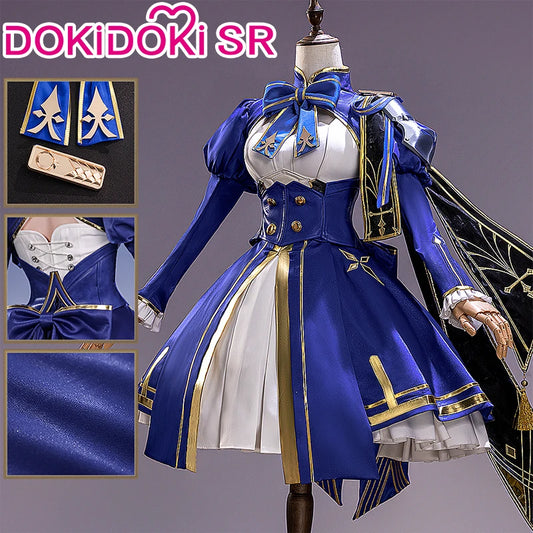 Saber Cosplay Costume Honkai: Star Rail x Fate DokiDoki-SR HSR Women Costume Dress Saber Cosplay Wig