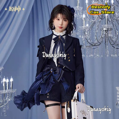 Genshin Impact Furina Cosplay Costume XS-XL Polyester Set