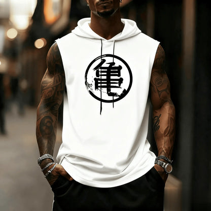 Dragon Ball Z Anime Graphic Print Men's Sleeveless Hoodie Streetwear Muscle Tank Top Summer Casual Hooded Gym Vest Fitness Wear