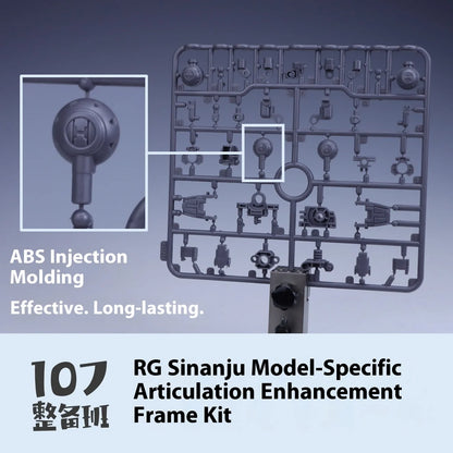 In Stock 107 Model Kits RG Sinanju Reinforced Movable Frame Modified Parts Mobile Suit Model Details Replacement Parts Assembly