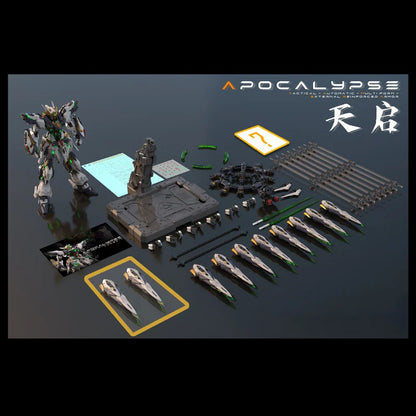 1/100 Apocalypse Series Pre-Assembled Alloy Skeleton Action Figure Mecha Warrior High Detail Detachable Parts Assembly Model Toy