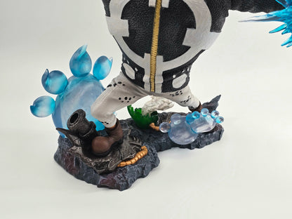 32cm Anime One Piece Figure Bartholemew Kuma Figurine 2 Hands With Light Statue Collection Decor Ornaments Model Doll Gift Toys