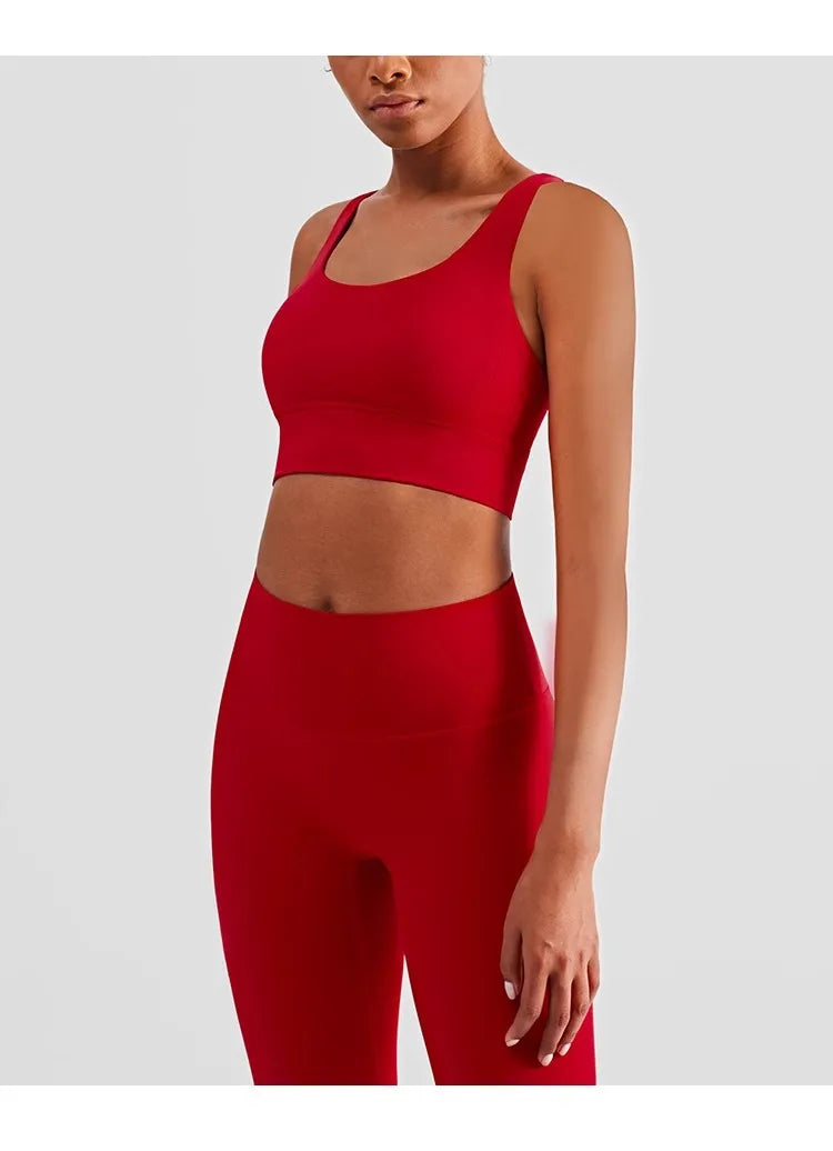 2 Piece Women’s Yoga Tracksuit Athletic Wear Pilates Fitness Suit Gym Workout Push-Up Sports Bra and Leggings Set