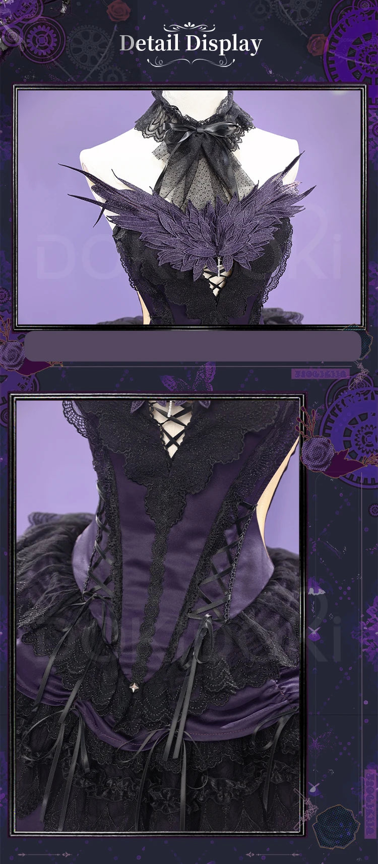 Kanamee Madokaa Homuraa Akemii Cosplay Anime DokiDoki-R Women Gothic Dress Ultimate Madokaa Halloween