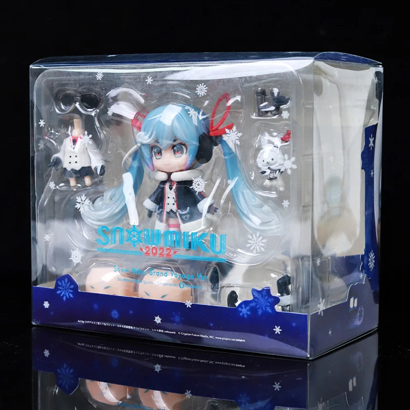10cm/3.94in #1939 Hatsune Miku Anime Figure 15th Anniversary Strawberry Miku Action Figure #1940 Miku Collection Model Doll Toys