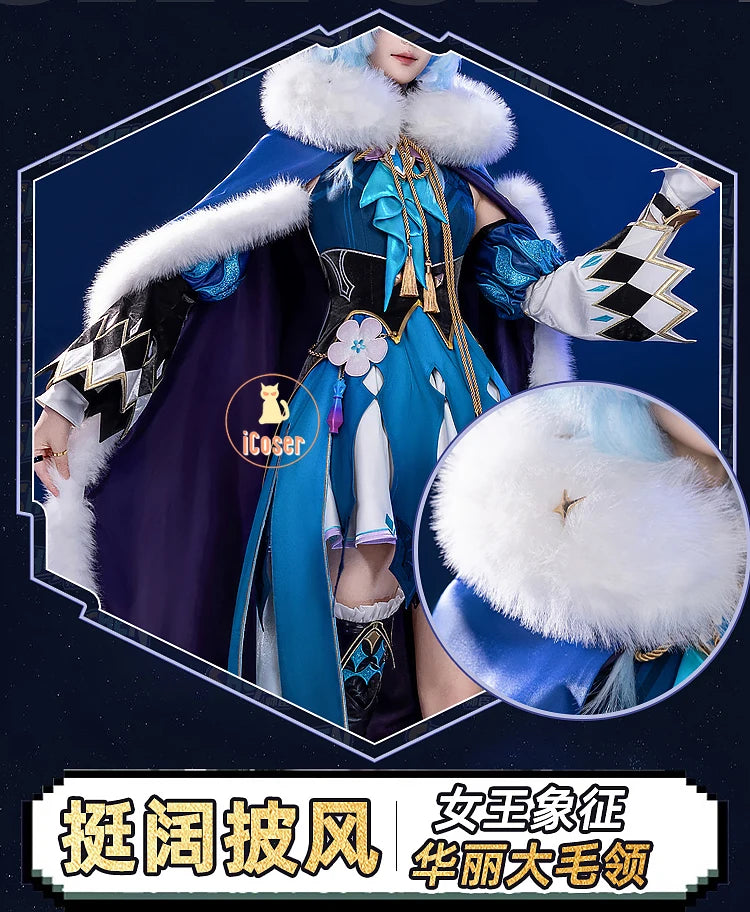 Honkai Star Rail Cerydra Cosplay Costume Wig Dress Uniform Crown Headwear Festival Halloween Party for Women Girls Carnival Prop