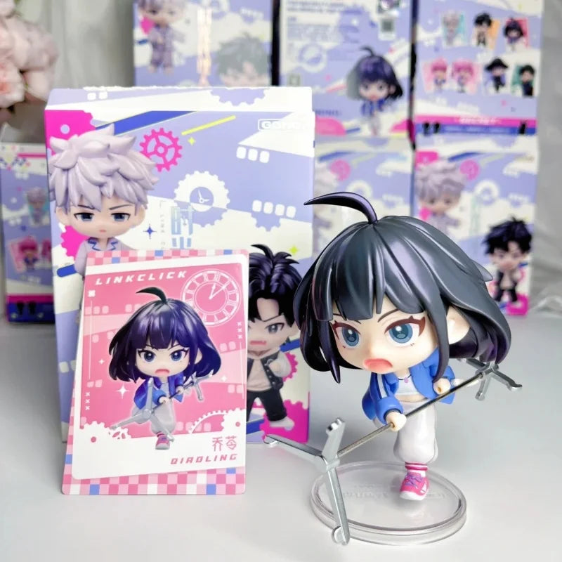 Link Click Season 2 Back In Time Series Cartoon Lu Guang Chen Xiaoshi Li Tianchen Li Tianxi Qiao Ling Figure Model Toy Kids Gift