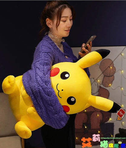 55/62/80CM Big Size Pokémon Pikachu Plushies Cartoon Anime Peluche Kawaii Ornament Stuffed Comfortable Soft Doll Children Gift
